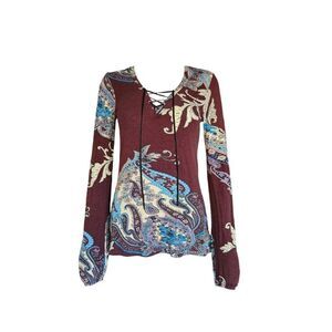 fairy corset-style patterned blouse